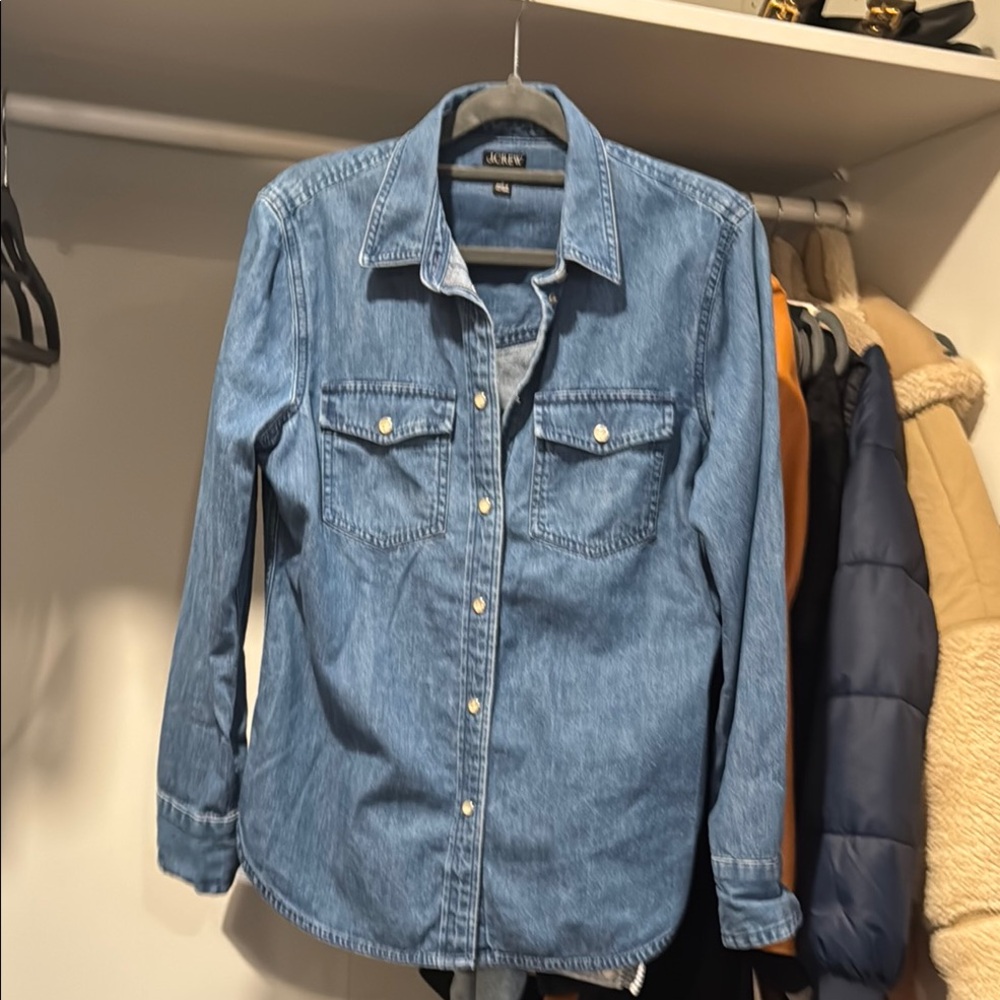 Denim Button-Up Shirt j crew